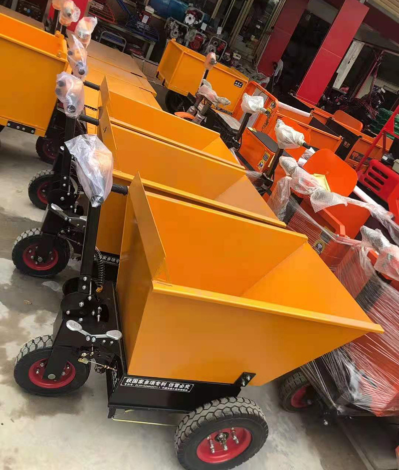 耐博士电动推车有斗式和平板式两款,可以解决工地上一切运输问题