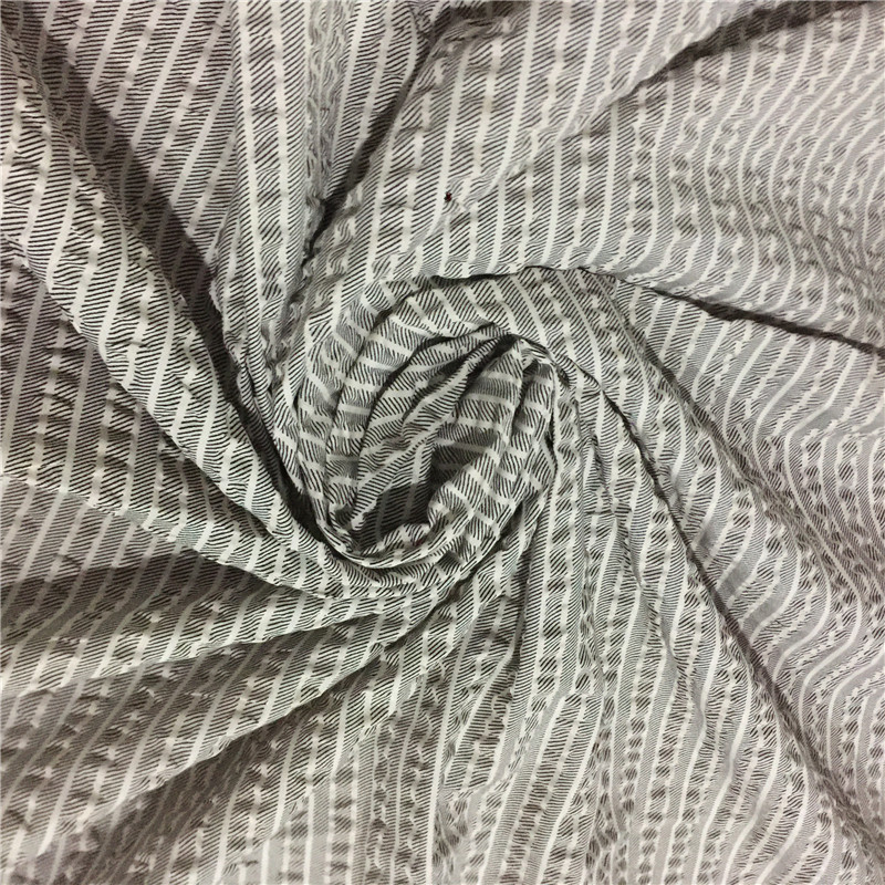 盐缩布料 盐缩布 全棉盐缩面料 新款纯棉印花布 条子 可定颜色