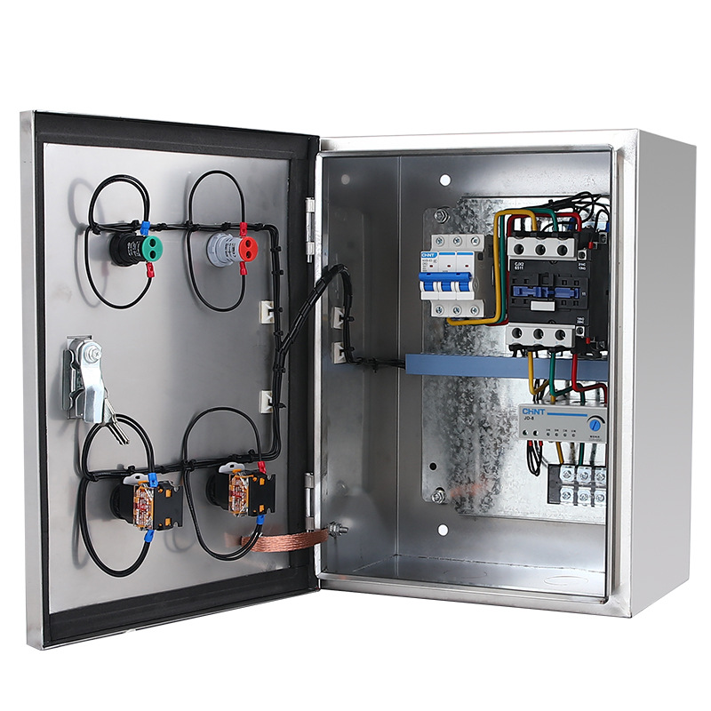 不锈钢风机控制箱 厨房风机箱缺相过载保护配电箱 电机水泵启动柜