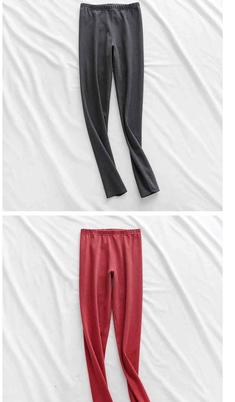 德绒发热无痕保暖裤女秋冬高腰加绒加厚紧身内穿打底裤衬裤棉秋裤