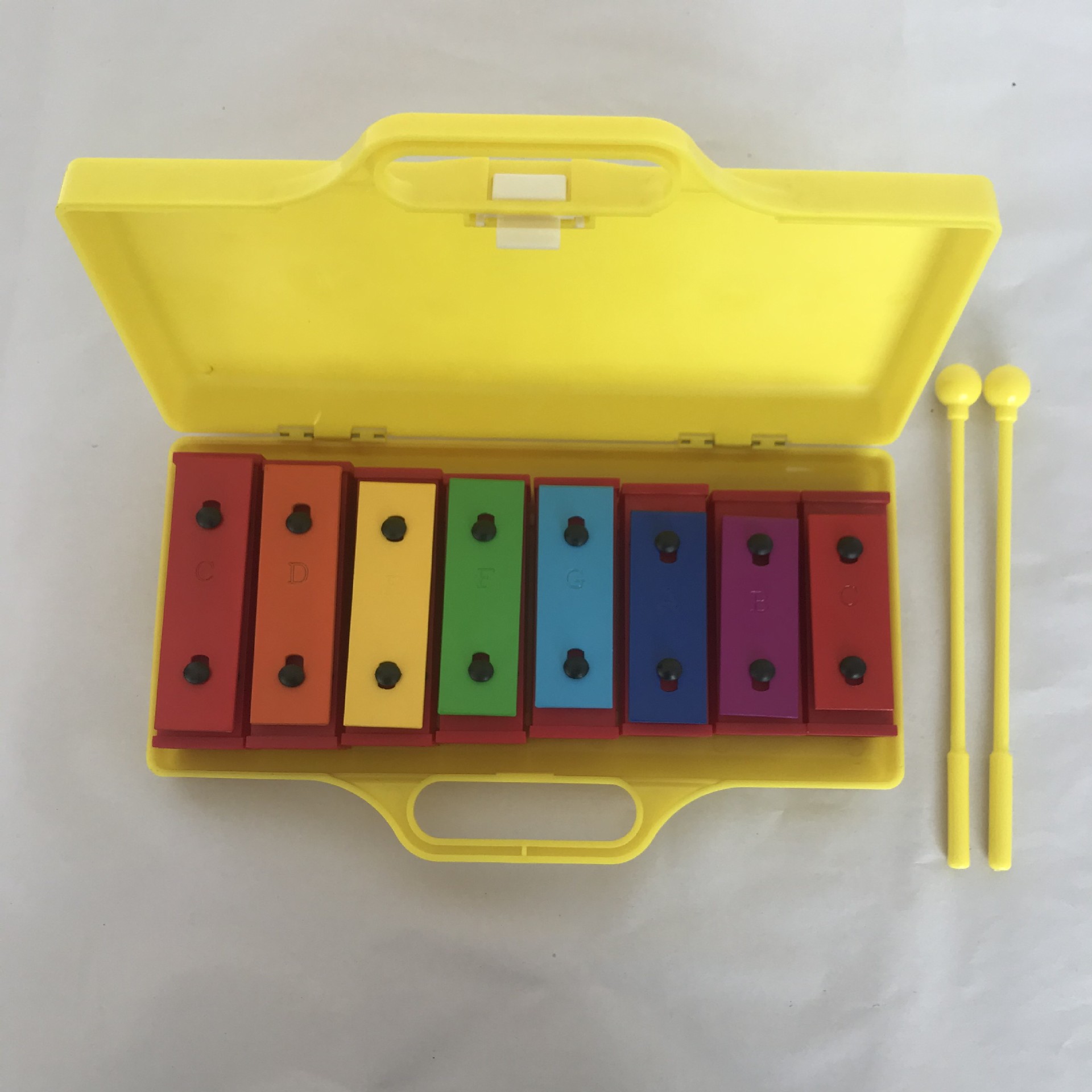 奥尔夫打击乐器八音音块塑料彩色八音音砖铝板琴8音敲琴