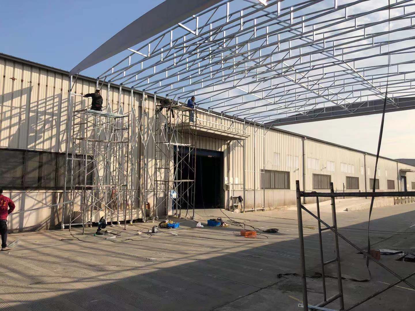 生产电动推拉蓬工厂活动电动伸缩雨棚仓储物流遮阳雨棚推拉棚厂家