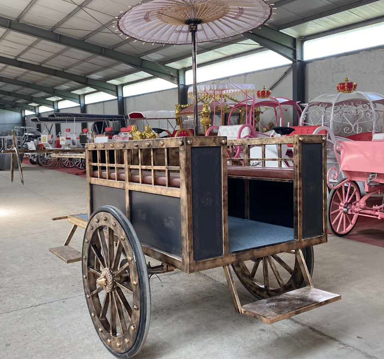 定制汉代中式马车影视景区婚庆车身雕塑仿古马拉两轮珍藏影视道具