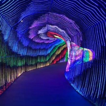 led幻彩灯带时空隧道灯条跑马流水外控灯光展舞台ktv专用全彩扫描