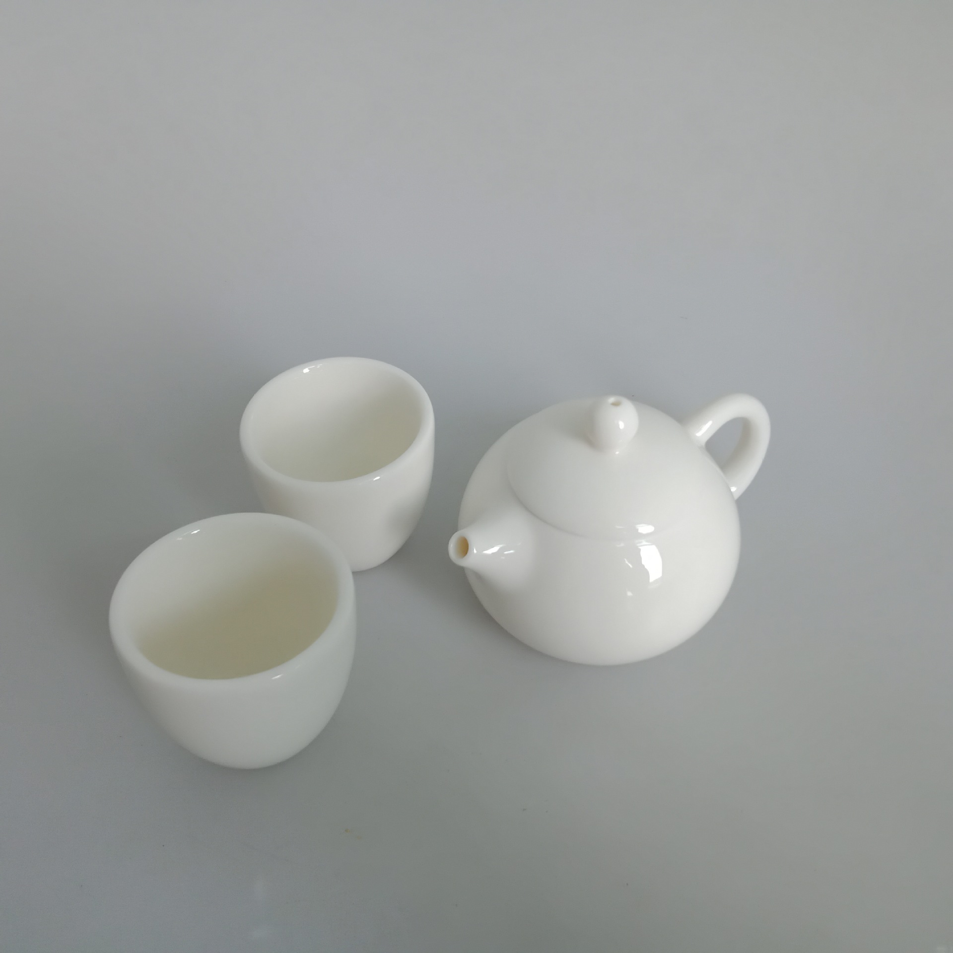 德化白瓷高档茶具套装一壶二杯 功夫茶具 透光瓷 logo定制