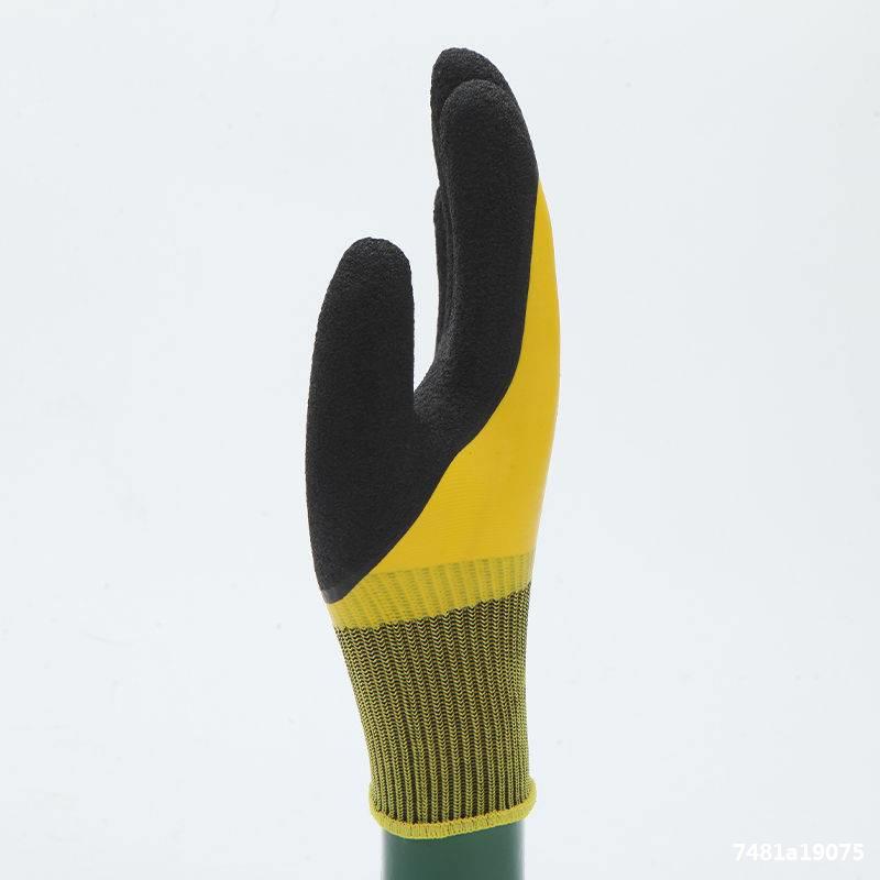 劳保手套全浸耐磨防水防滑防油工作防护用品透气乳胶发泡男女