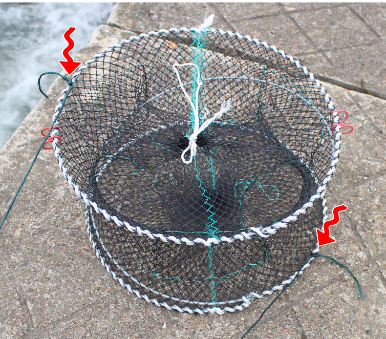 海用螃蟹笼子海边加粗加重折叠弹簧捕蟹笼网龙虾螃蟹笼抓螃蟹工具