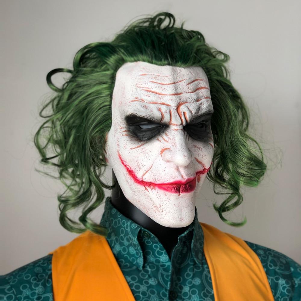 黑暗骑士蝙蝠侠小丑joker乳胶面具头套cos万圣节跨境专供亚马逊