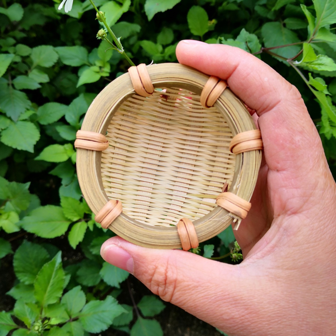 竹编工艺品竹编茶漏小沥水器可爱小竹编