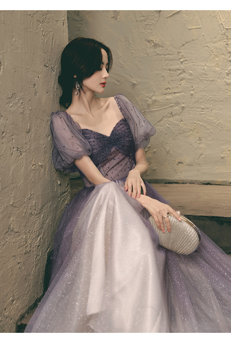 星空年会法式晚礼服女2022新款蓬蓬裙仙气梦幻森系连衣裙平时可穿