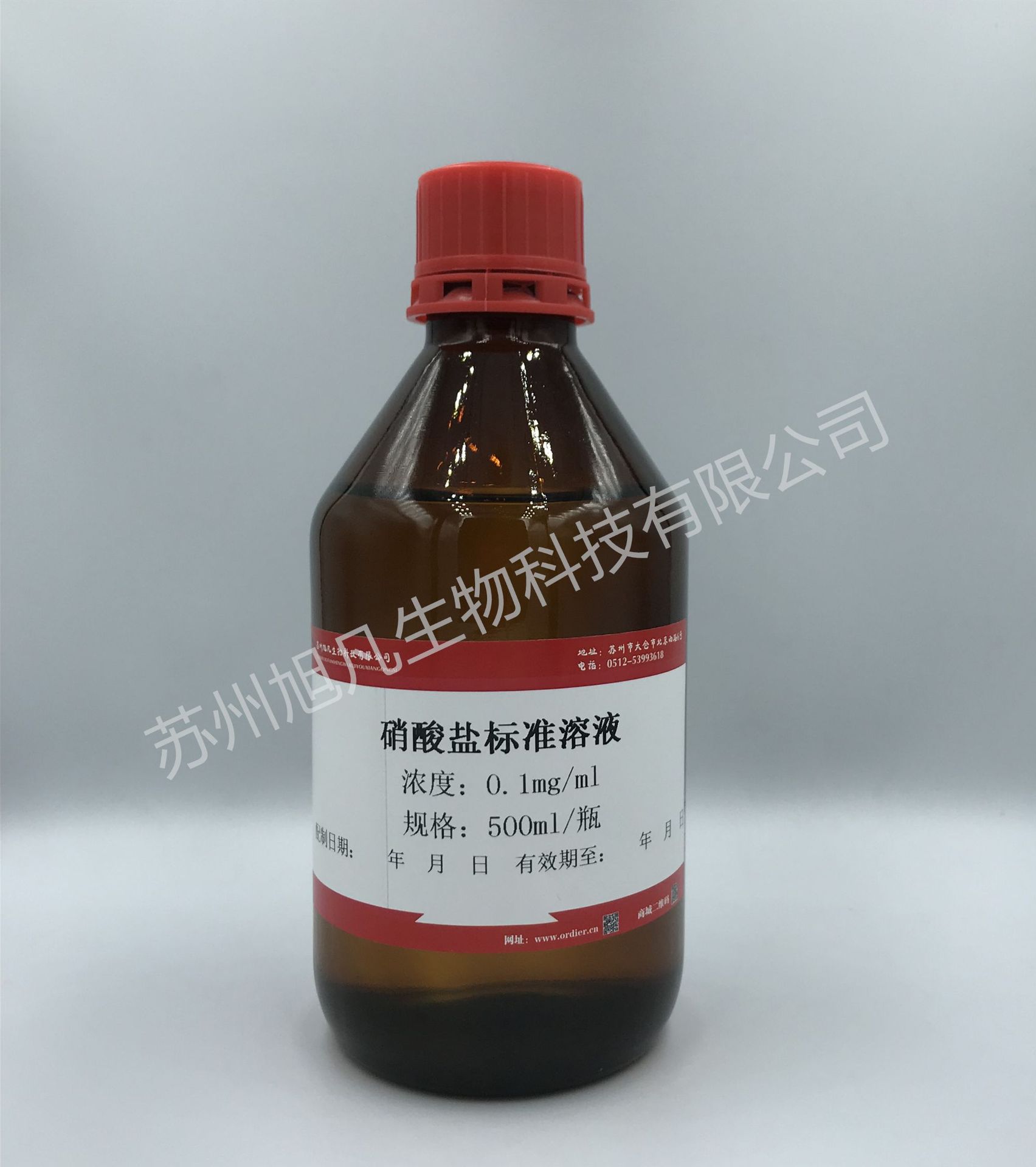 硝酸盐标准溶液 标准溶液 0.1mg/ml 500ml