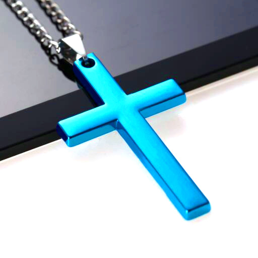 Simple Cross Necklace Pendant Ornaments with Chain