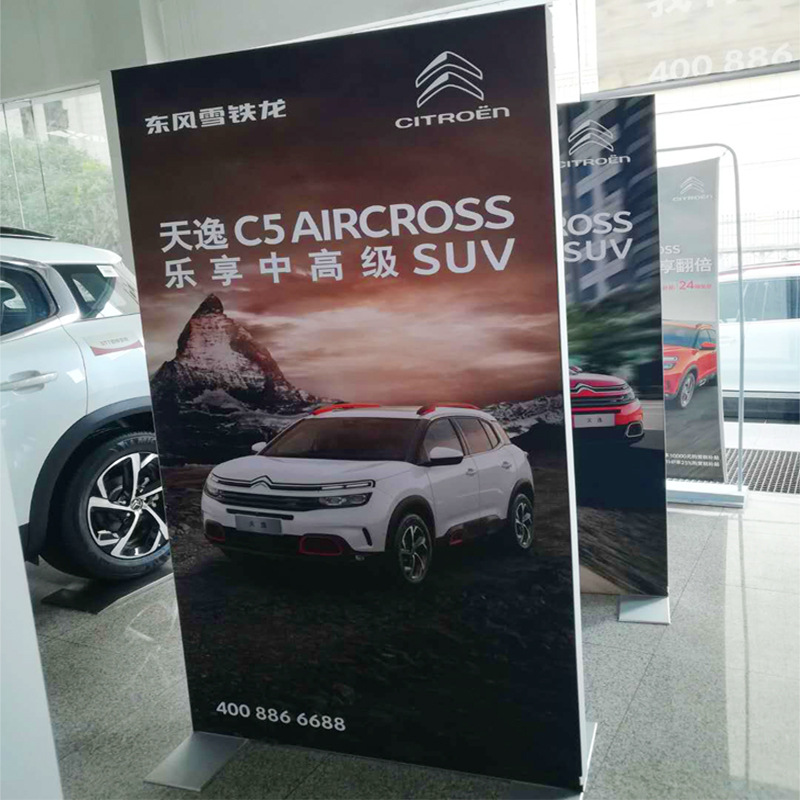 落地式高清软膜灯箱双面卡布广告立式可移动灯箱室内户外led灯箱