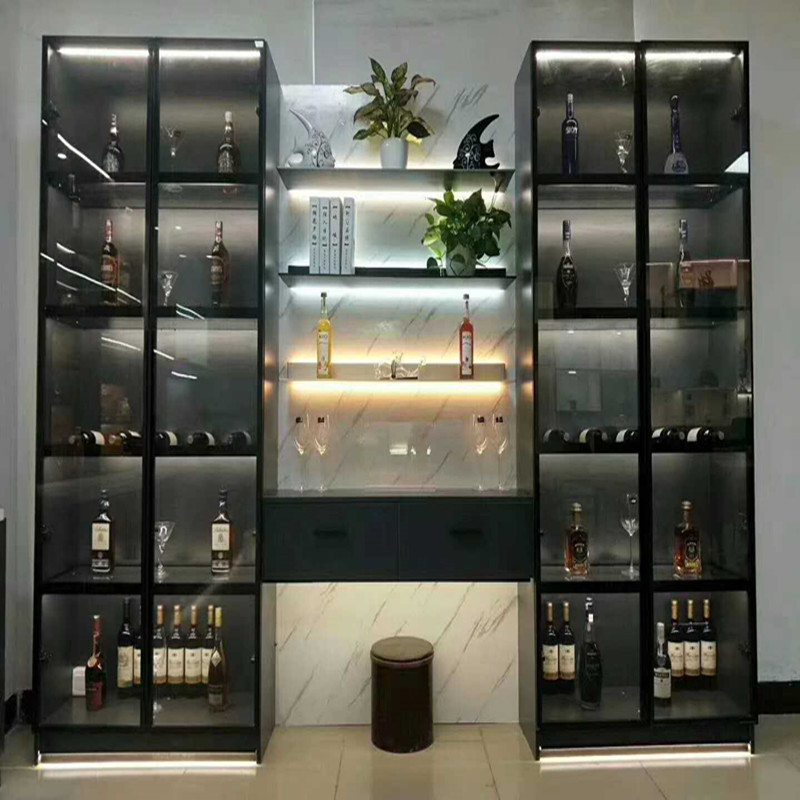 20轻奢极简玻璃门 极简铝框玻璃门定制 轻奢极简家居定制厂家