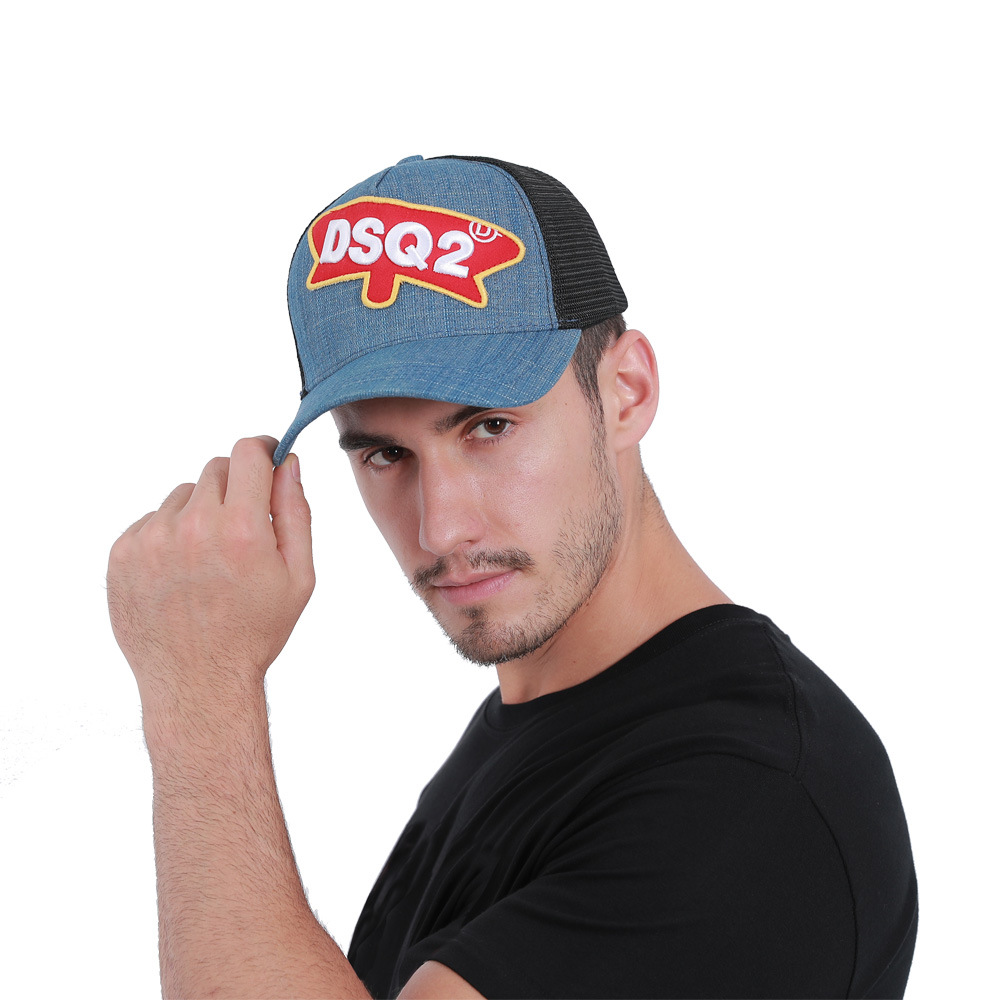 欧美时尚网眼棒球帽男士女士四季全棉鸭舌帽牛仔潮网帽户外遮阳帽