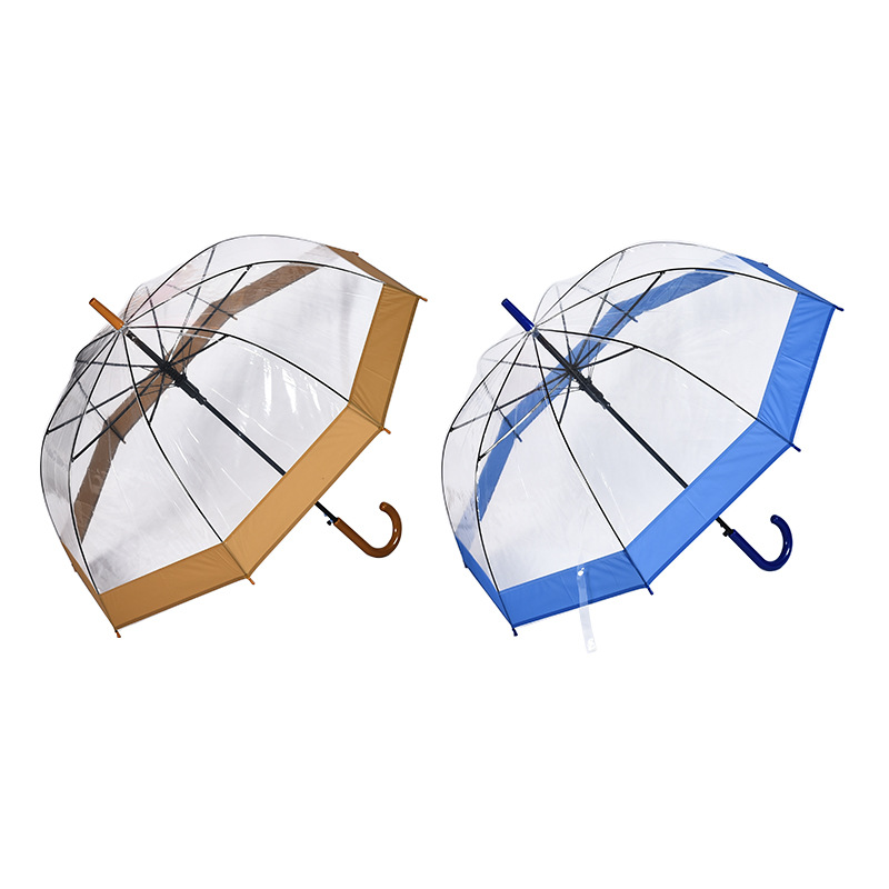 Apollo Transparent Umbrella Edge Poe Fashion Umbrella Flexible Wind-Resistant 8-Bone Sunshade Rain-Proof Multi-Color Advertising Umbrella