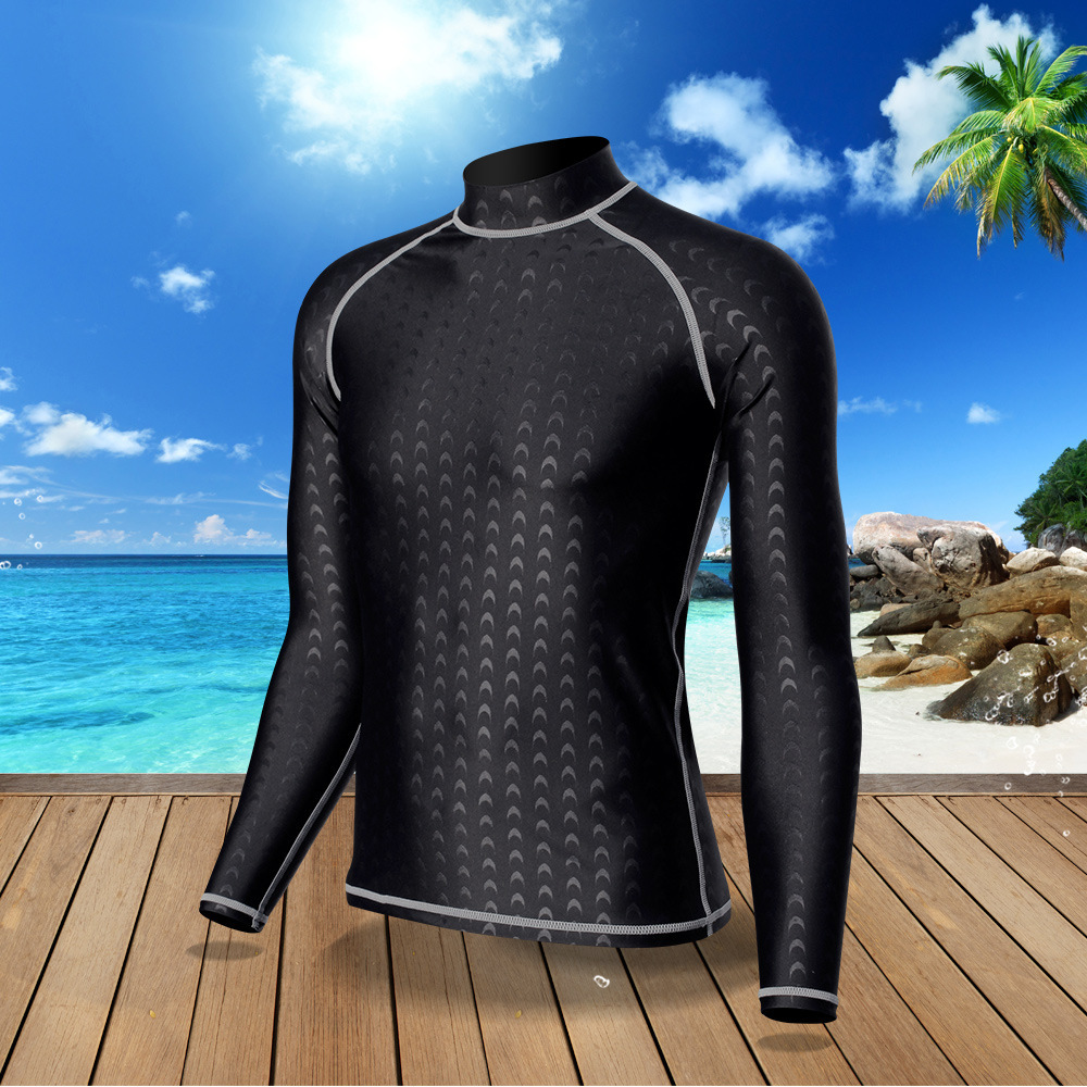 男士泳衣仿鲨鱼皮成人长短袖长裤游泳衣专业训练泳衣20年新款