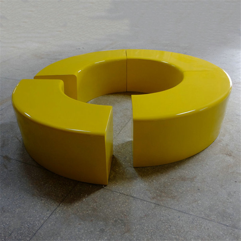 商场包围中庭柱子圆形拼接组合座椅弧形围树玻璃钢坐凳花池休闲椅