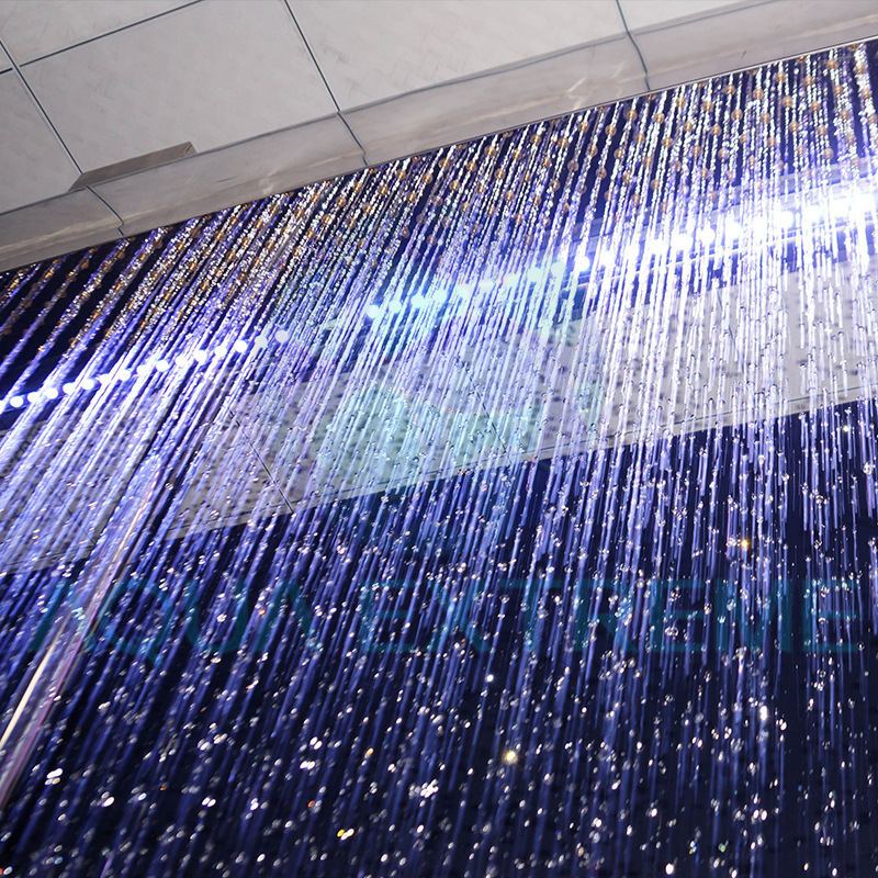 水帘雨帘瀑布屏风隔断艺术水幕墙流水屏风墙玄关商超展会装饰屏风