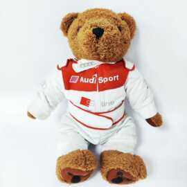 定制汽车4s店礼品赛车穿衣奥迪毛绒玩具公仔企业吉祥物可来图来样