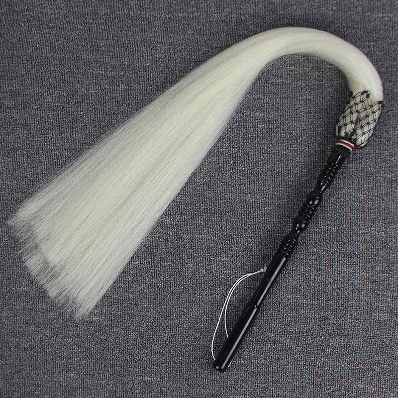 真马尾太极拂尘蝇甩子法器道具浮尘道士用品太监佛尘扫掸子浮沉