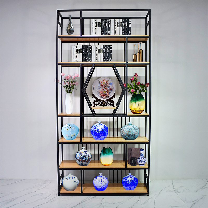 办公室创意置物架隔断屏风书架北欧铁艺书架工艺品展示架