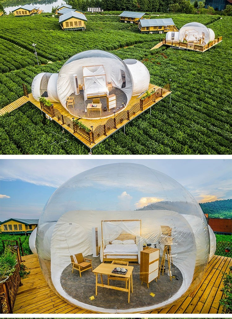 抖音网红泡泡屋民宿透明星空帐篷露营地景区户外充气帐篷房子酒店