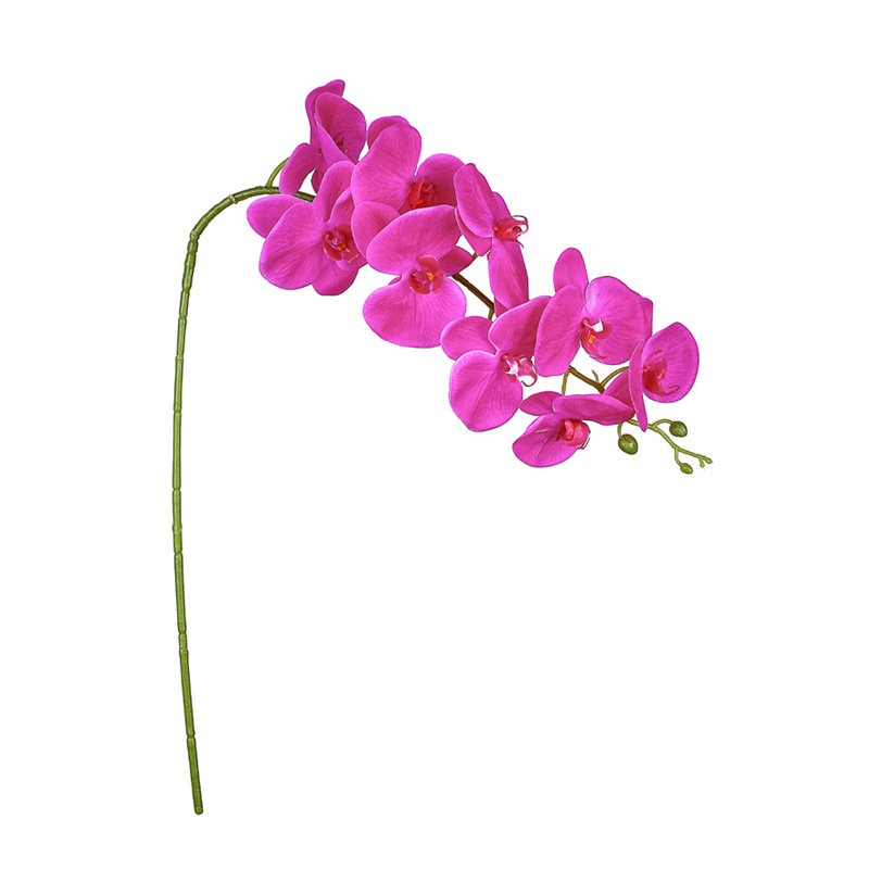 Simulation 3D Printing Nine-Head Phalaenopsis Fake Flower Film Hand-Feeling Orchids Domestic Ornaments Plant Indoor Potted Plant