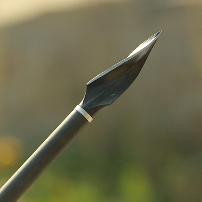跨境批发开人旋转柳叶户外箭头禁止打猎复合滑轮弓箭碳素箭6.2mm