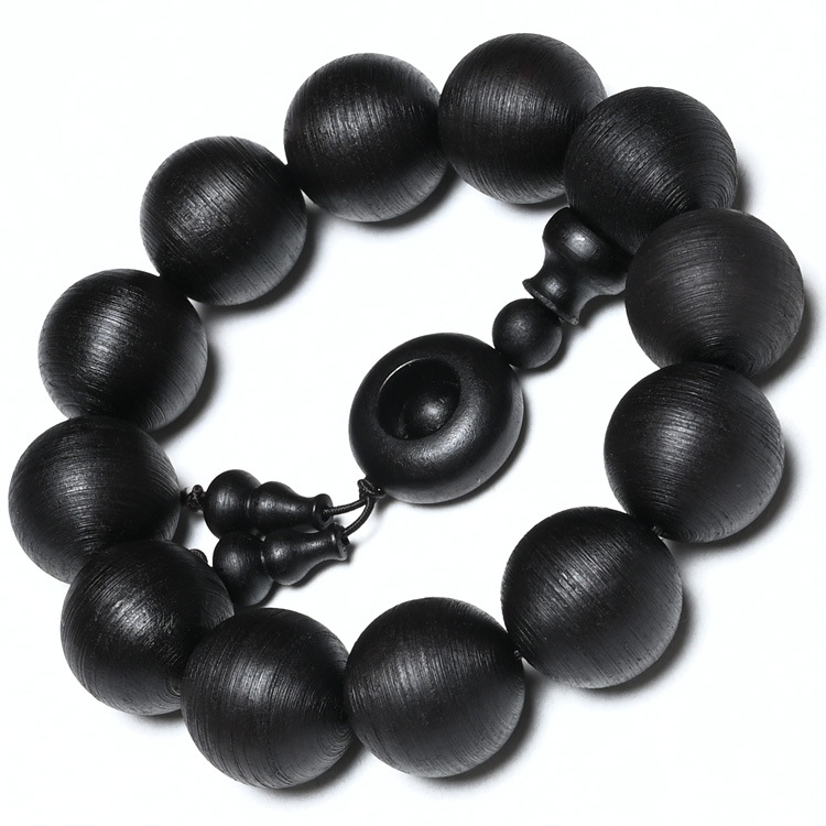 越南土沉手串螺丝纹工艺老料佛珠沉水沉香20手串108颗手链饰品