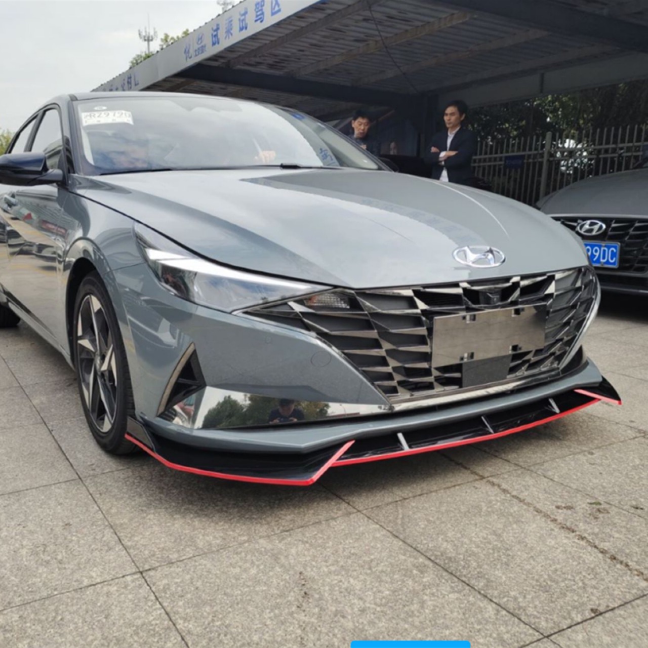 2021款第七代全新伊兰特前铲改装前唇小包围专用保险杠外观运动饰