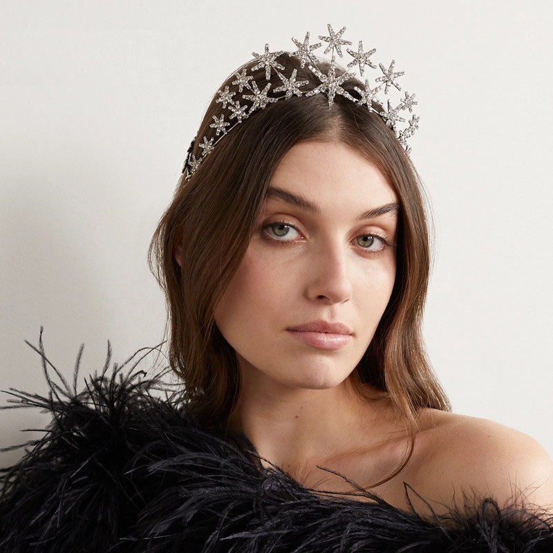 新娘甜美镶钻星星发箍创意个性多层闪亮奢华水钻发饰hairhoop