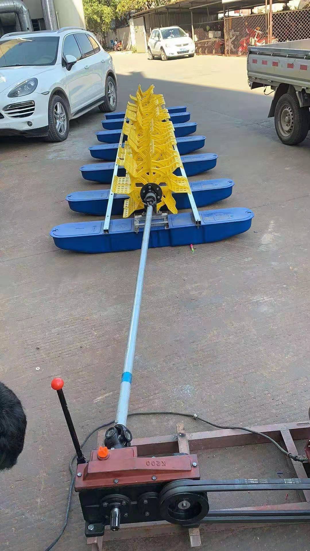 柴油机专用16叶轮虾鱼蟹塘水车式增氧机