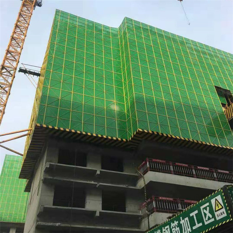 工地爬架网 高层施工防坠网脚手架 冲孔爬架网片 建筑外墙防护网
