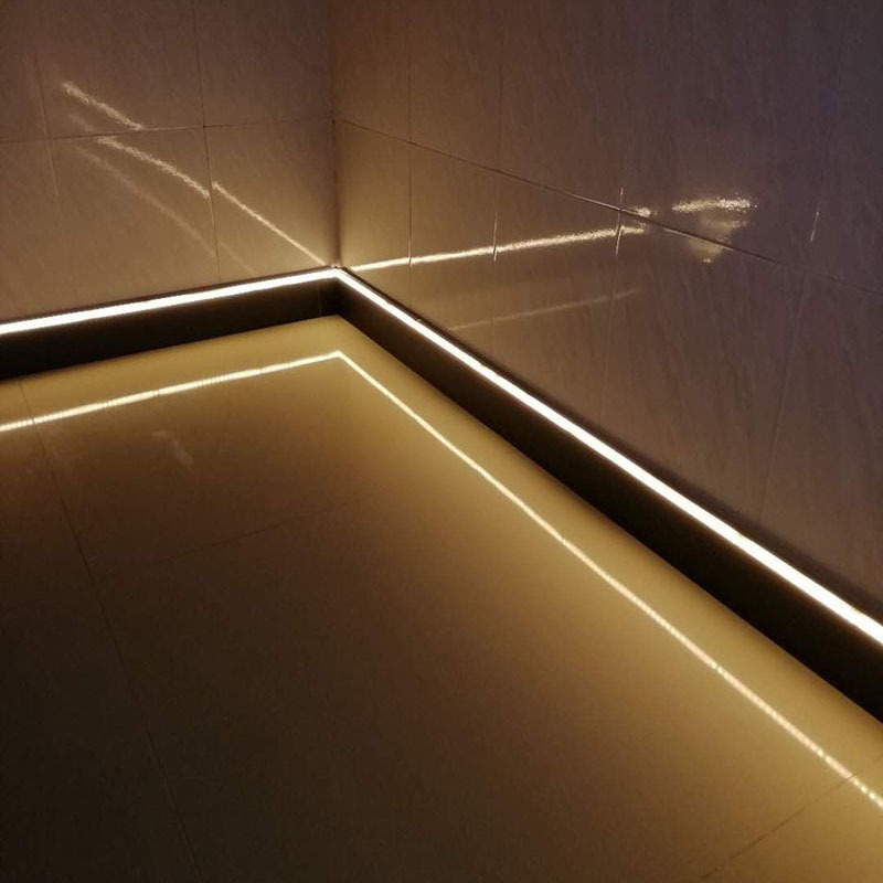 护墙板室内过道 铝合金踢脚线灯槽发光地脚线黑色led灯带线条新款