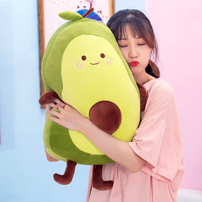 创意牛油果毛绒抱枕布娃娃玩偶睡觉可爱卡通情侣女生生日礼物实用