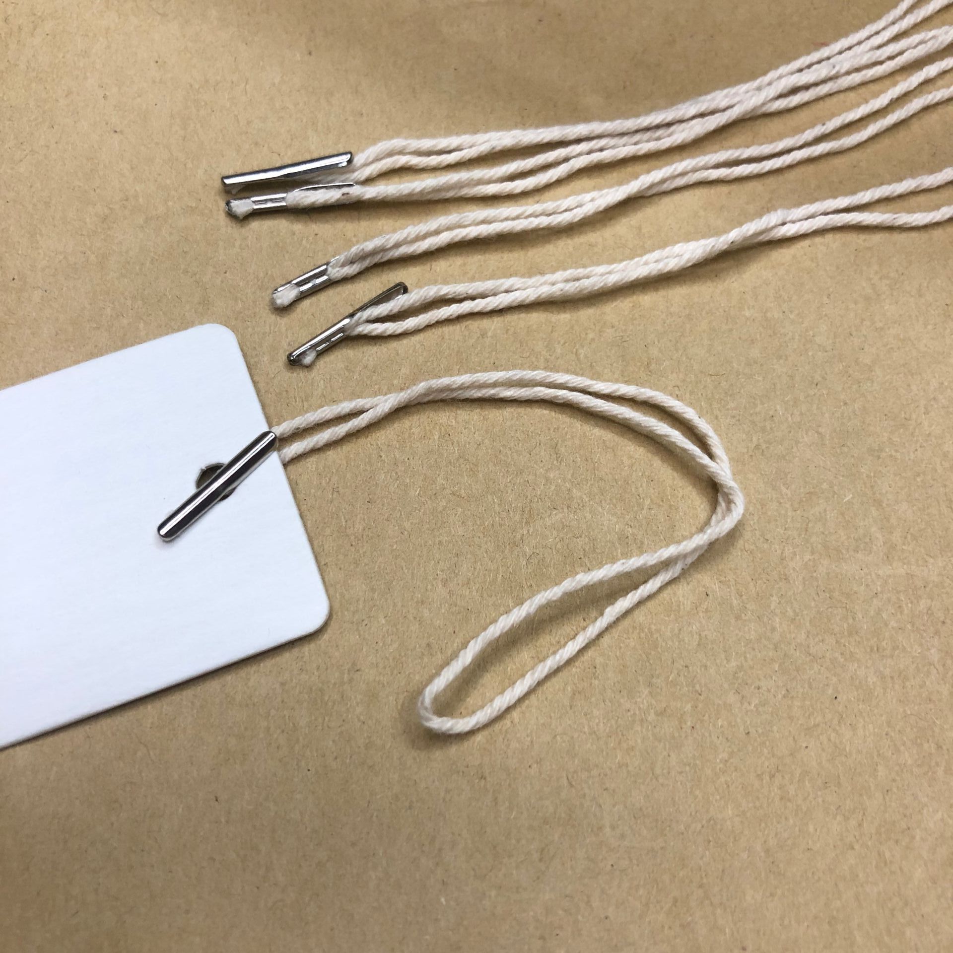 吊牌绳棉质绵线吊绳铜金属头吊绳 吊线 服装内衣吊牌绳手穿绳挂绳