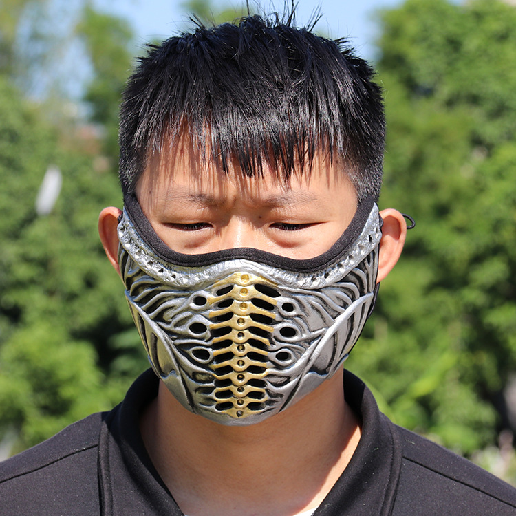 新款贝恩面具万圣节乳胶半脸化妆舞会搞怪面罩影视演出服饰道具