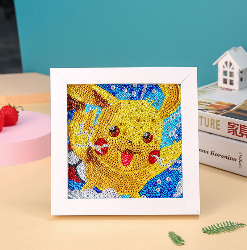 2021儿童钻石画带框 diy手工益智创意卡通钻石画满钻 跨境装饰画