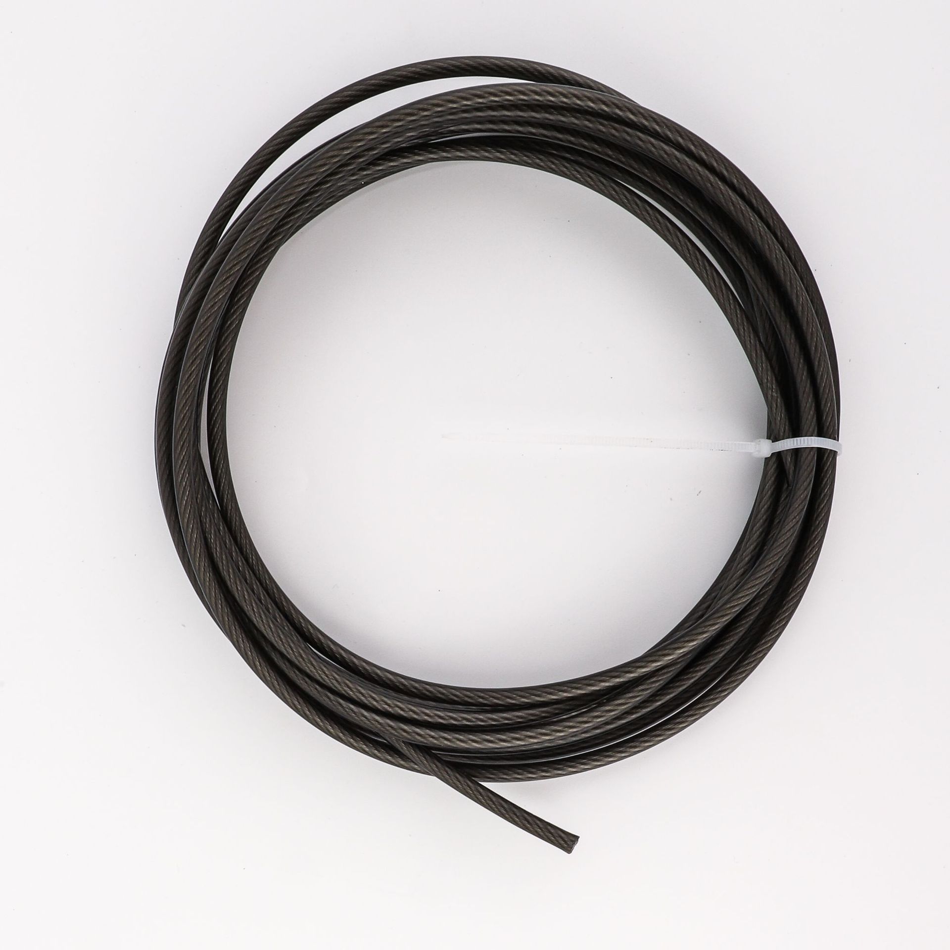 蓝色带皮包塑钢丝绳pvc彩色包胶跳绳无限长钢丝绳镀锌钢丝跳绳