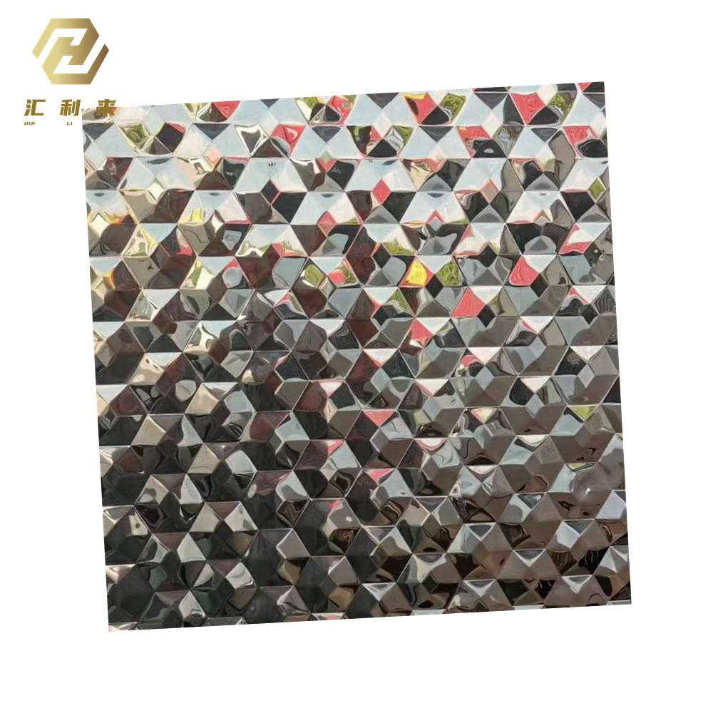 模具 玫瑰金镜面不锈钢压花门板欧式门板新款ktv包厢门凹凸花纹门板