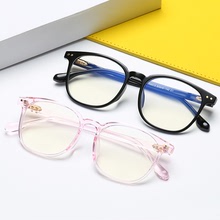 新款防蓝光电脑眼镜男TR90眼镜框大框显脸小平光超轻护目镜女6013