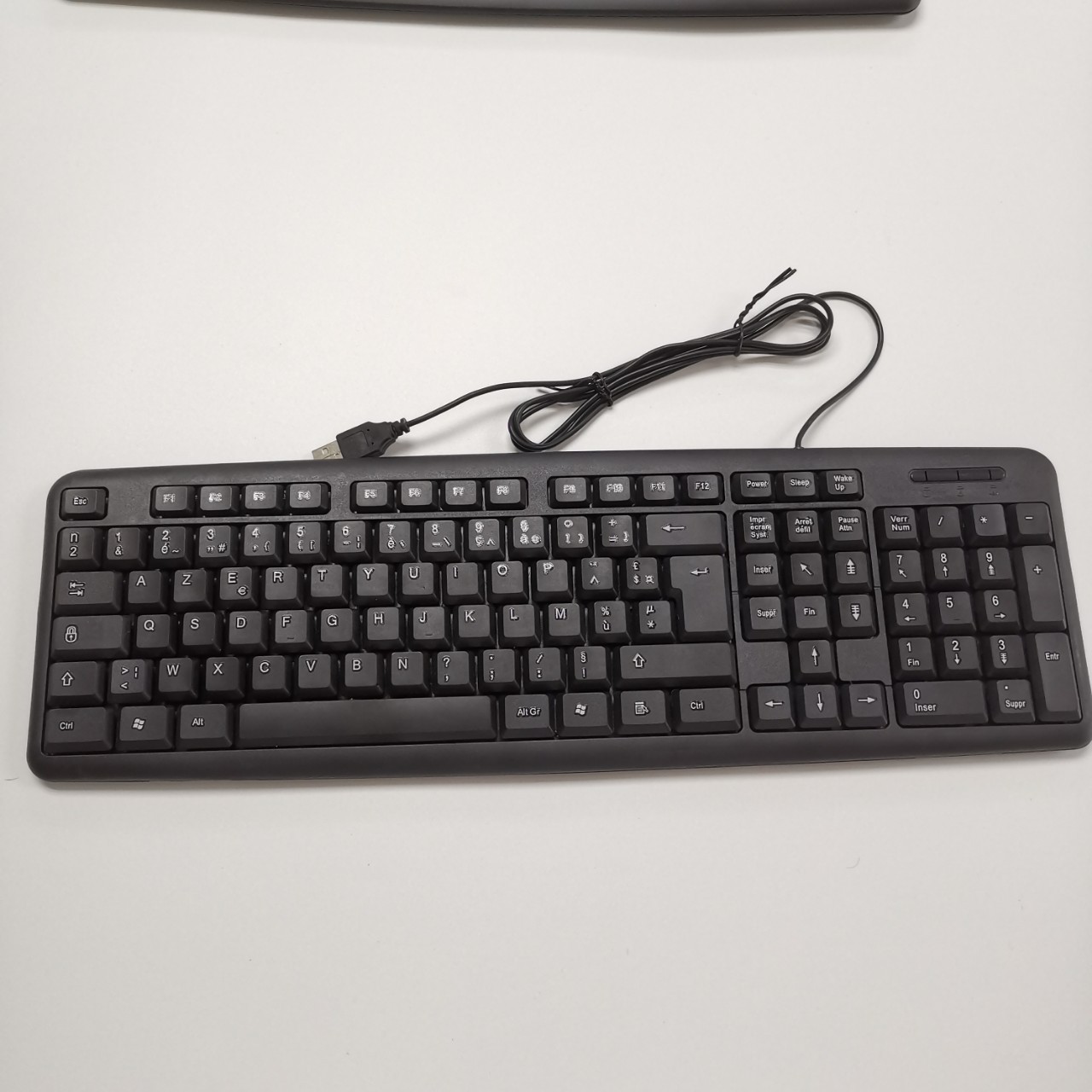 工厂供应瑞典文阿拉伯语法文意大利文黑色usb键盘