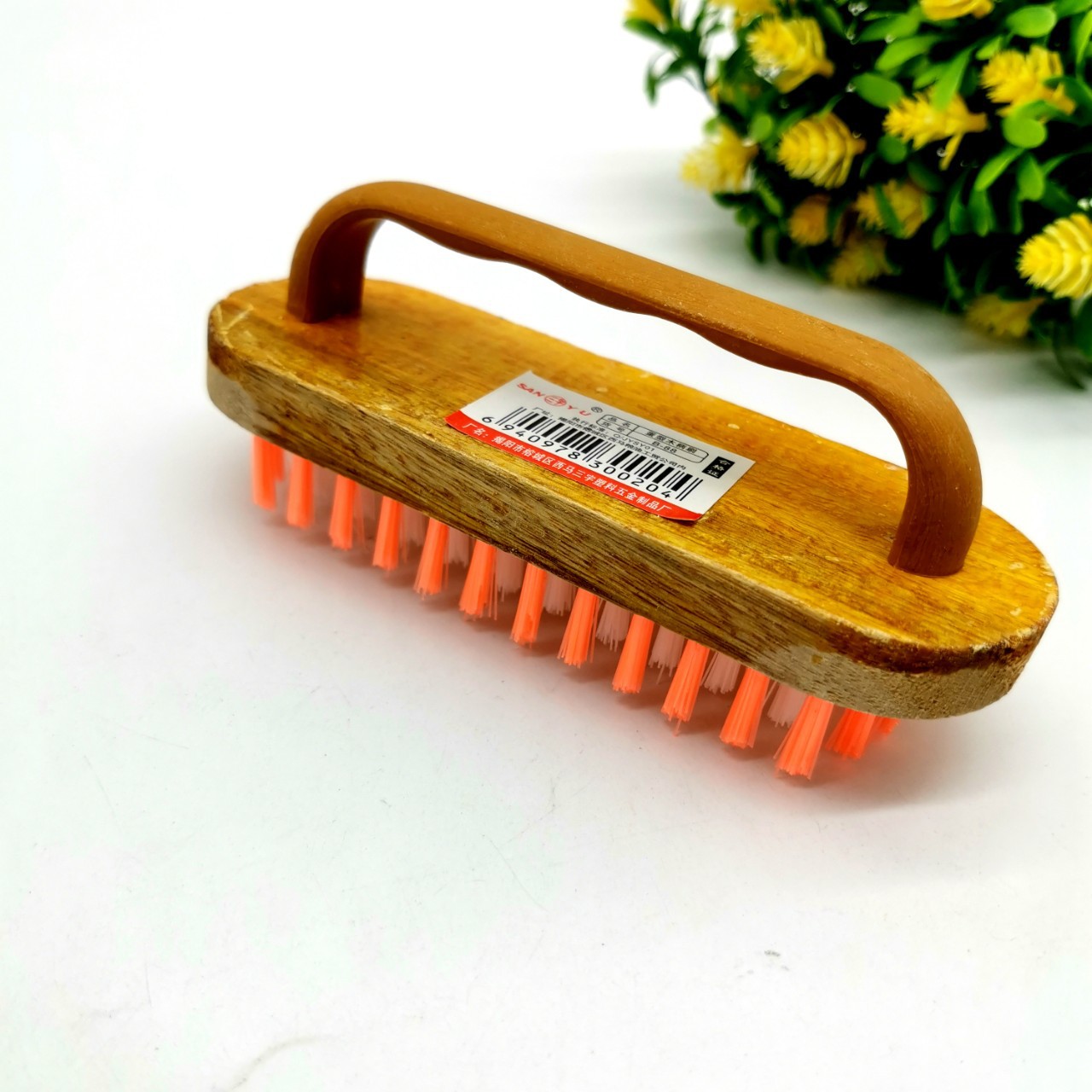 b-88蛋型木柄刷? 洗衣刷清洁刷1元2元店日用百货批发