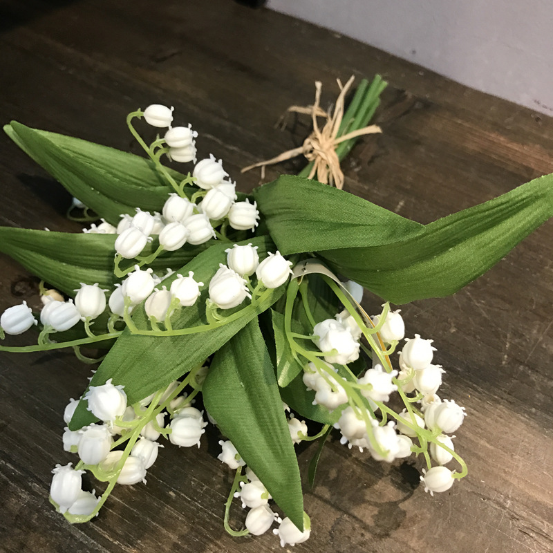 小清新软胶铃兰仿真花家居客厅装饰摆放新娘手捧花饰品搭配绢花
