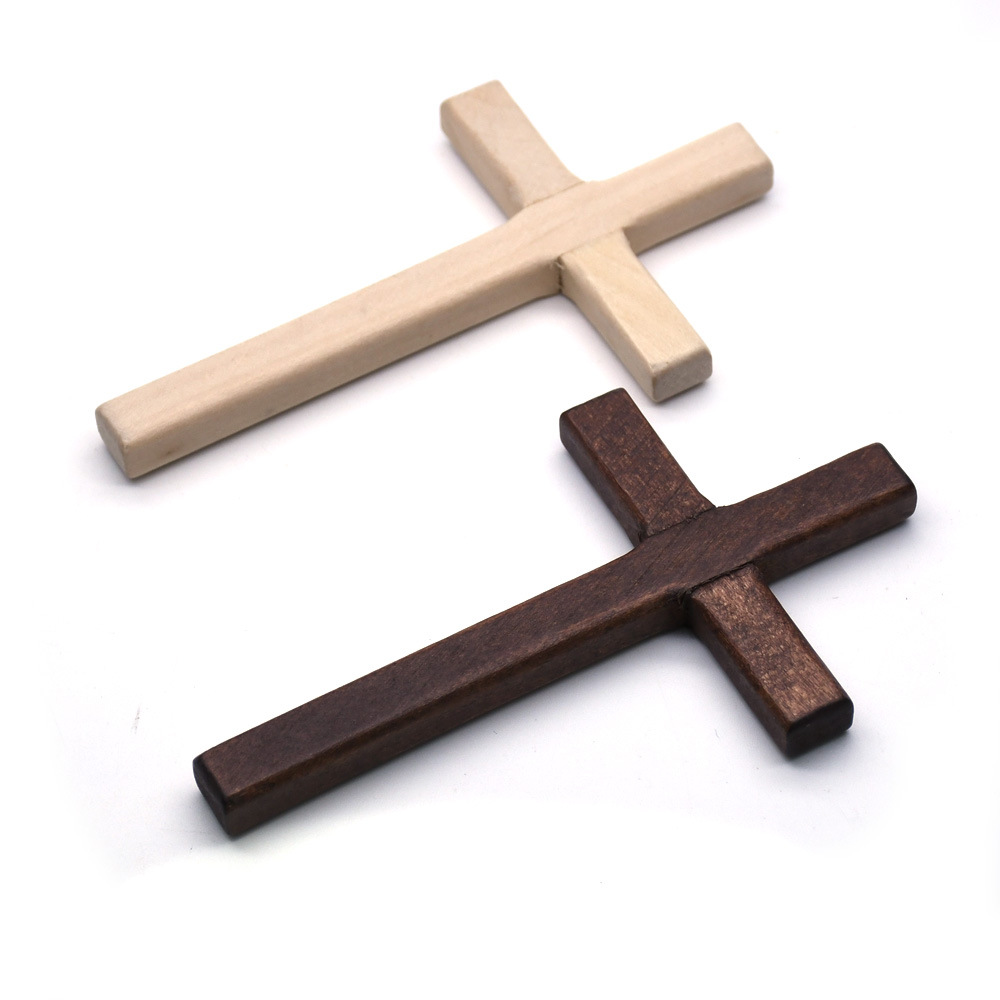 12*7cm 纯手工木制十字架圣像宗教祷告手执十字架礼品赠品