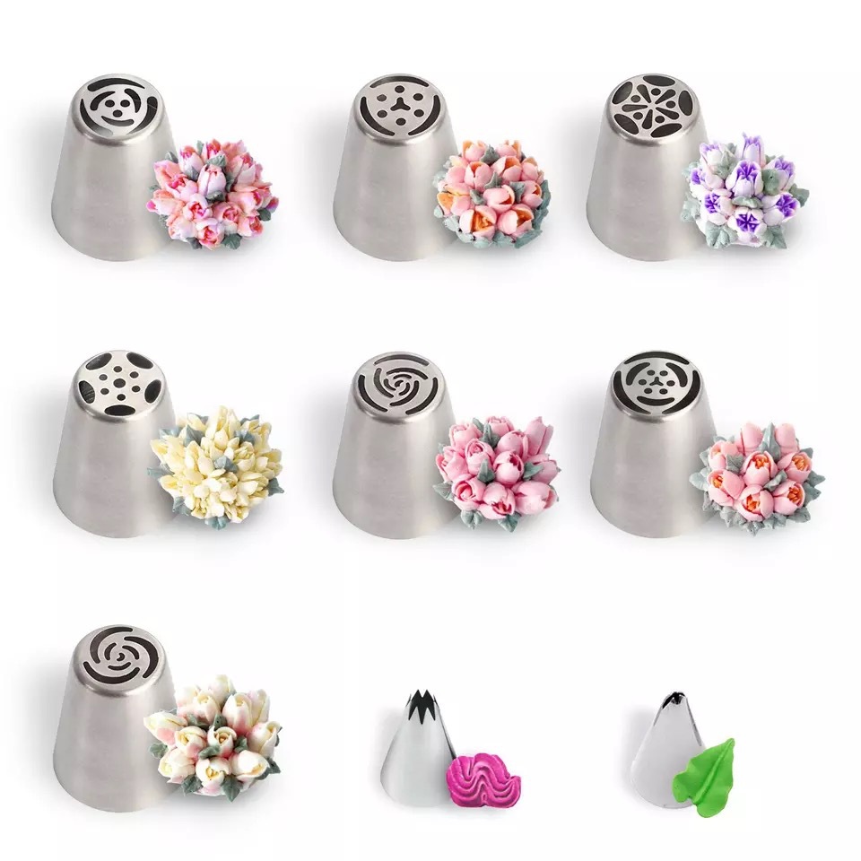 现货24件俄罗斯裱花嘴 无缝裱花嘴 裱花袋 一体成型 厂家