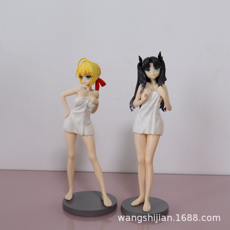 命运之夜 fate/grand order 远坂凛 尼禄 出浴 泳装水着 盒装手办