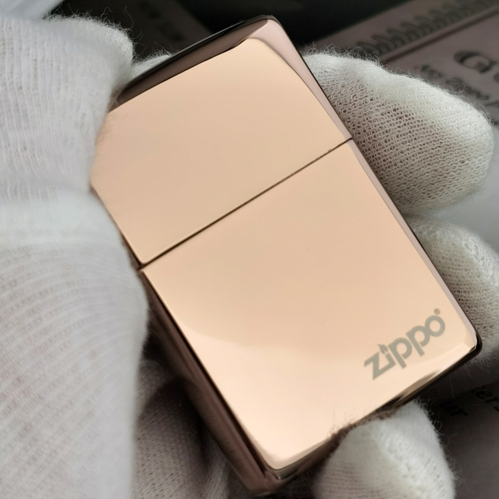 正品zippo 之宝 打火机 玫瑰金色 冰面机 标志49190zl 新款-阿里巴巴