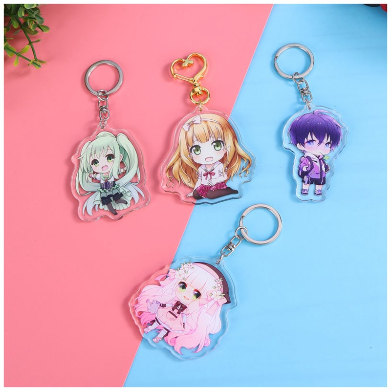 Cartoon Acrylic Keychain Anime Celebrity Related Goods Transparent Pendant Color Window Little Creative Gifts Keychain Wholesale